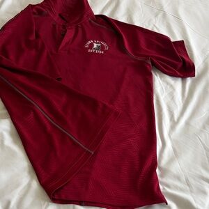 Maroon "Brown University" lg collared under armour loose heat gear Polo Shirt